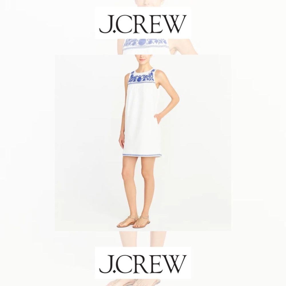 J. Crew Embroidered Shift Dress